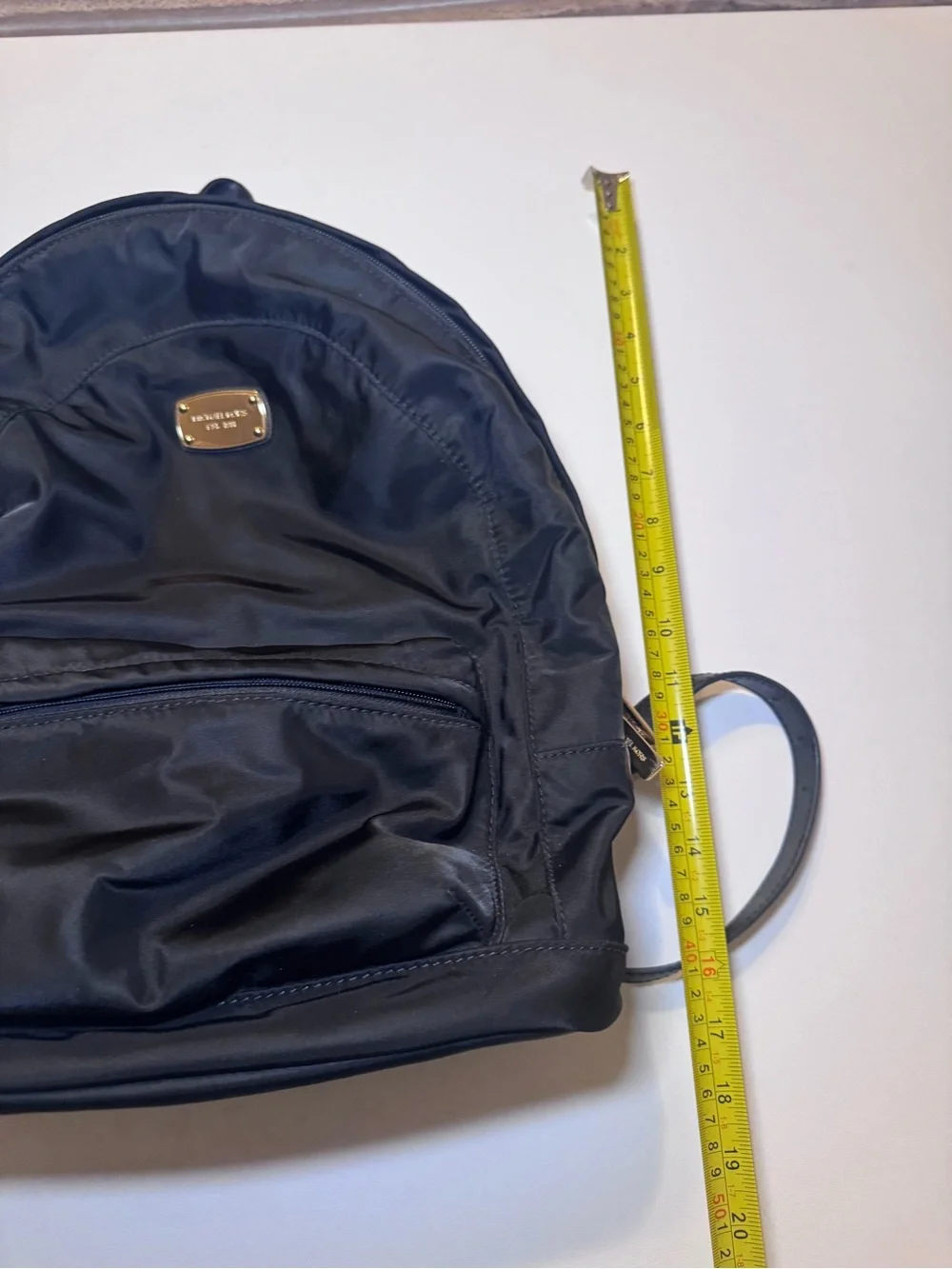 Michael Kors Black Nylon Mini Backpack with Gold Hardware